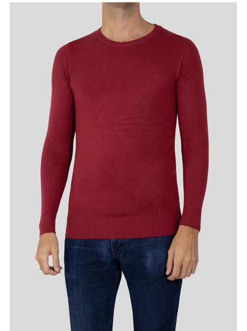 Pull manches longues col rond Kebello - Kiabi