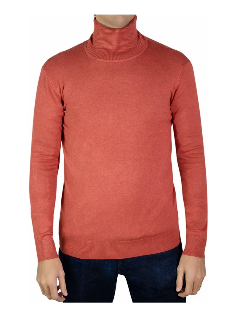 Pull manches longues col roulé Kebello Orange - Kiabi