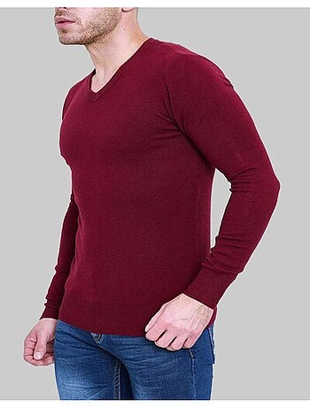 Pull manches longues col V Kebello