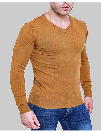 Pull manches longues col V Kebello