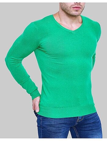Pull manches longues col V Kebello