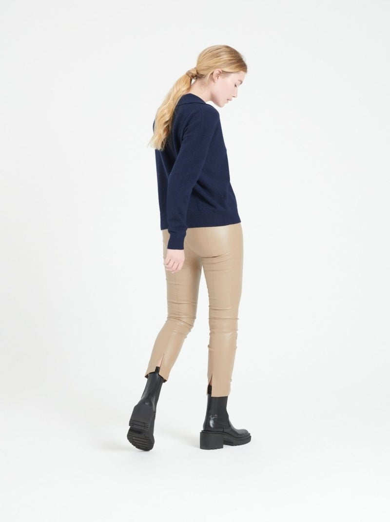 Pull manches longues femme 100% cachemire - MIA 3 Bleu marine - Kiabi