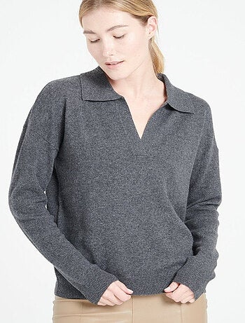 Pull manches longues femme 100% cachemire - MIA 3