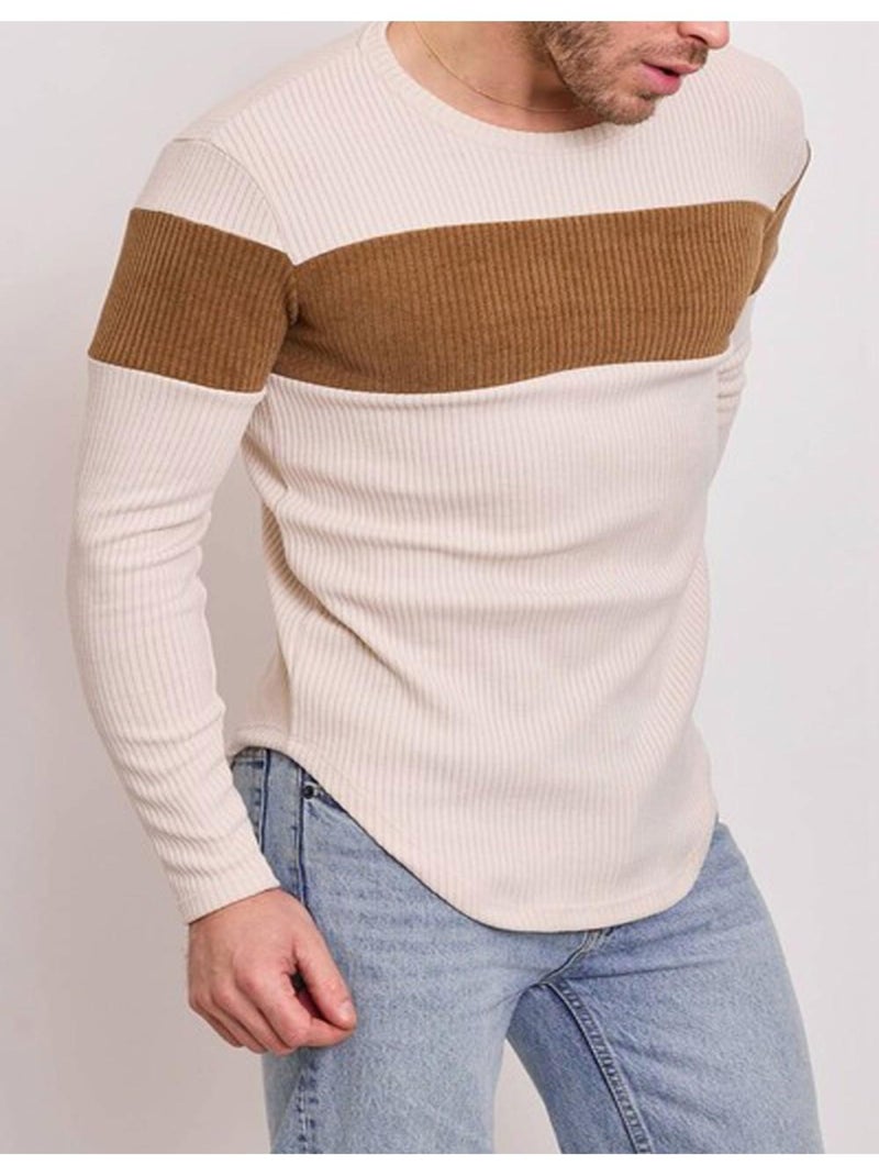 Pull manches longues Kebello Beige - Kiabi
