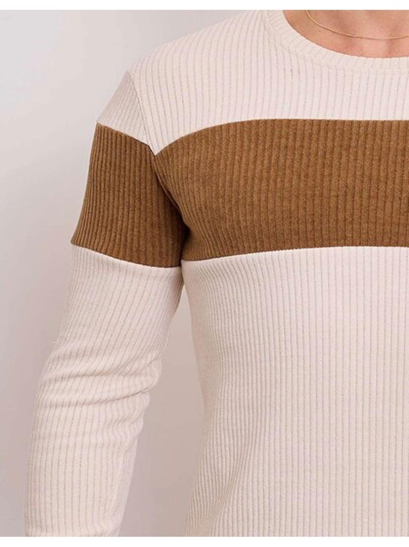 Pull manches longues Kebello Beige - Kiabi