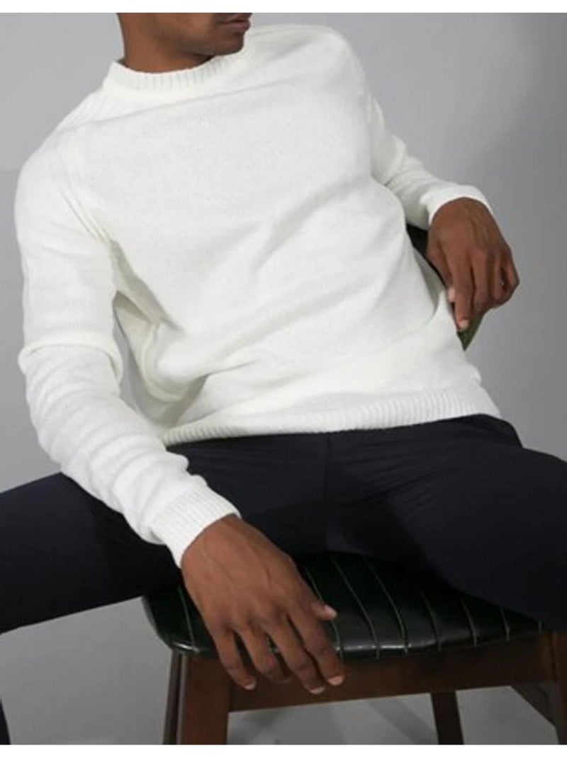 Pull manches longues Kebello Blanc Blanc - Kiabi