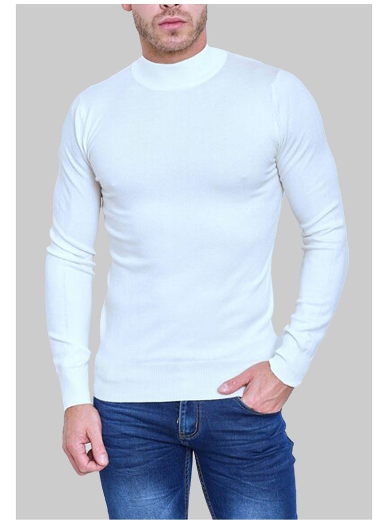 Pull manches longues Kebello Blanc - Kiabi