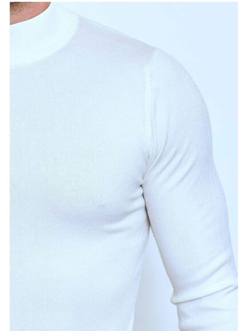 Pull manches longues Kebello Blanc - Kiabi