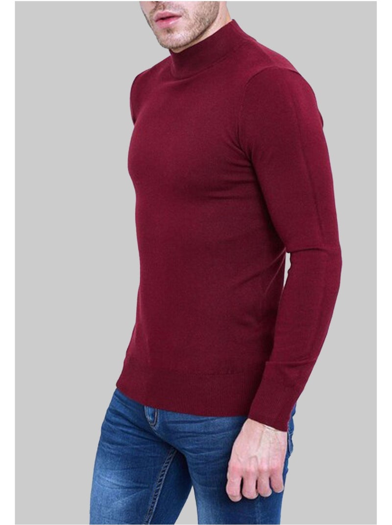 Pull manches longues Kebello Bordeaux - Kiabi