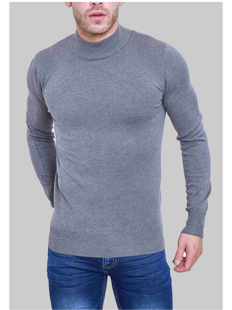Pull manches longues Kebello Gris - Kiabi