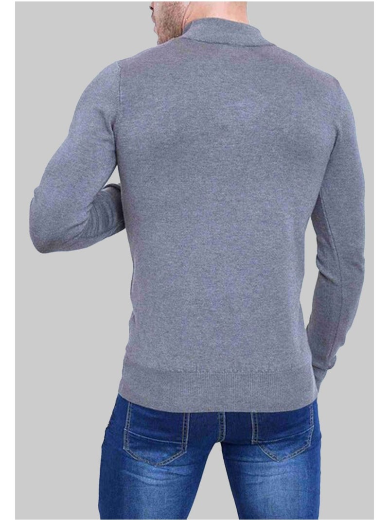 Pull manches longues Kebello Gris - Kiabi