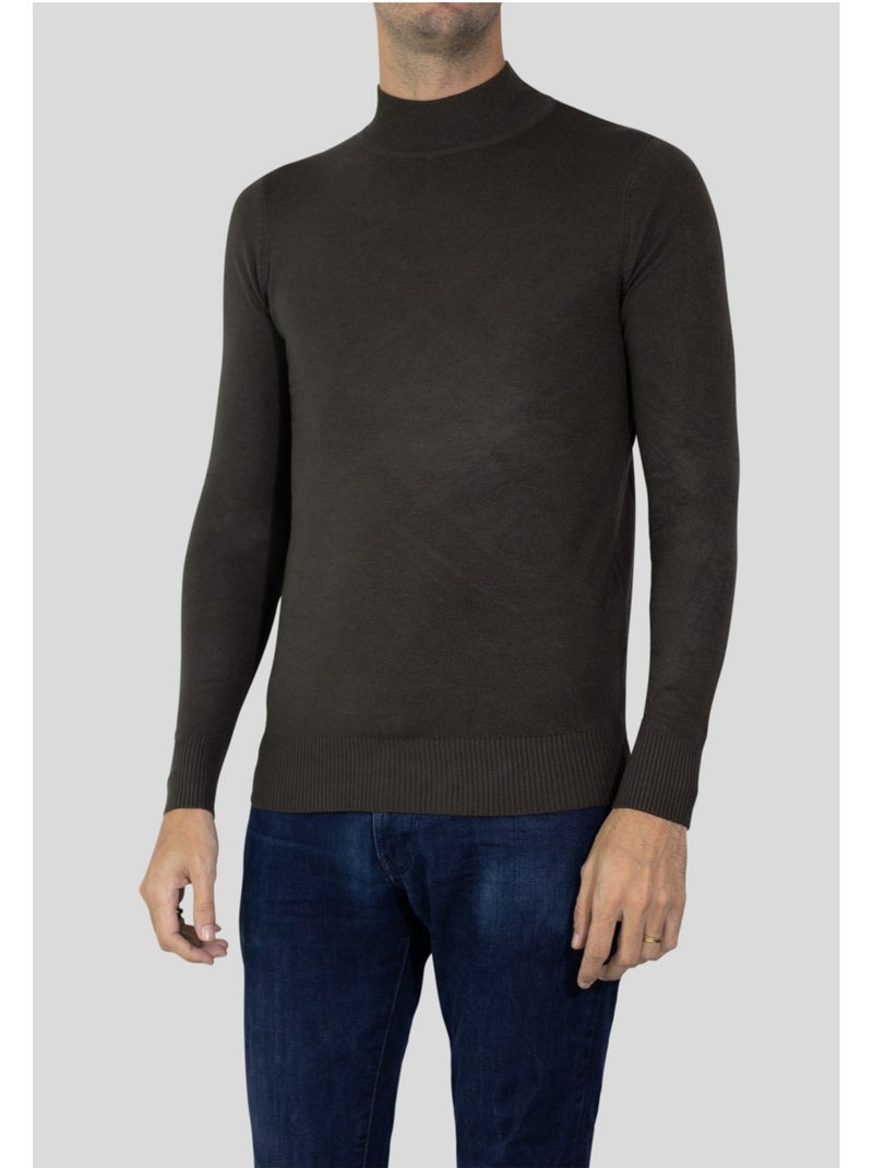 Pull manches longues Kebello Marron - Kiabi