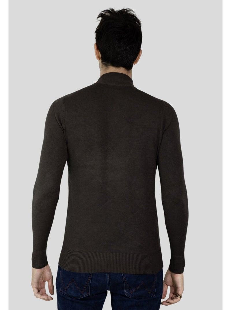 Pull manches longues Kebello Marron - Kiabi