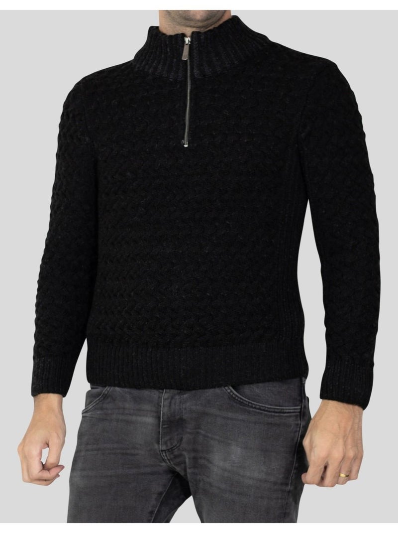 Pull manches longues Kebello Noir Noir - Kiabi