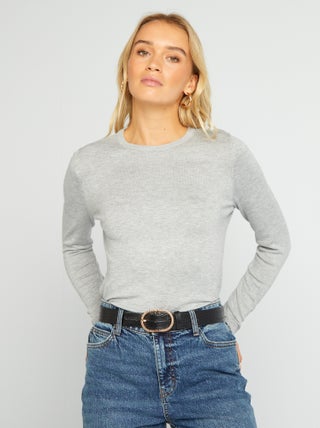 Pull manches longues maille fine