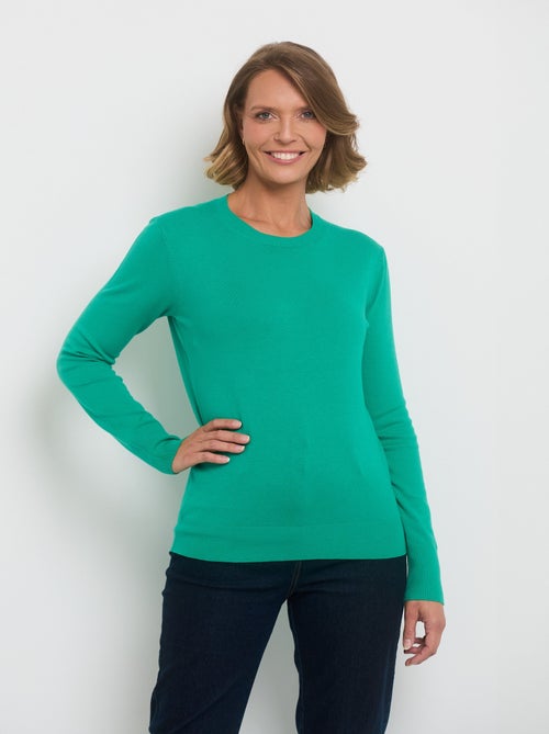 Pull manches longues maille fine jauge - AFIBEL - Kiabi