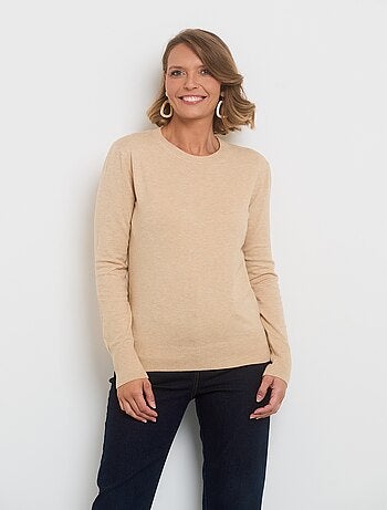 Pull manches longues maille fine jauge