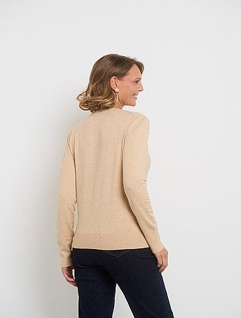 Pull manches longues maille fine jauge