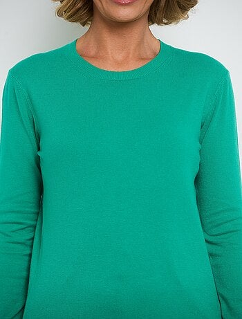 Pull manches longues maille fine jauge