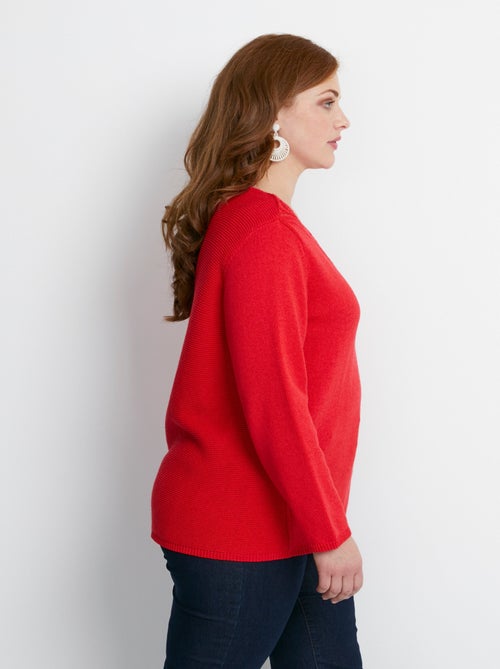 Pull manches longues mailles fantaisie - Afibel - Kiabi