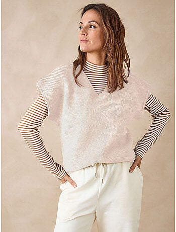 Pull manches T côtes anglaises