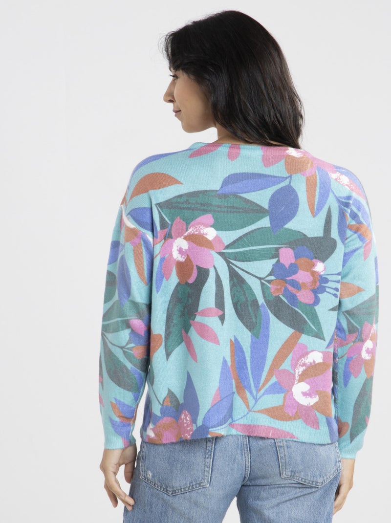 Pull Manof  | Gerard Pasquier Avec Col V | Gerard Pasquier Bleu turquoise - Kiabi