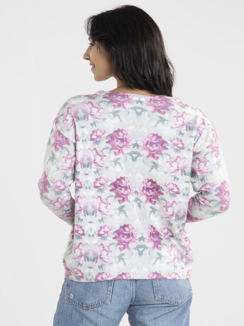 Pull Manof Rose | Gerard Pasquier Avec Col V | Gerard Pasquier Rose - Kiabi