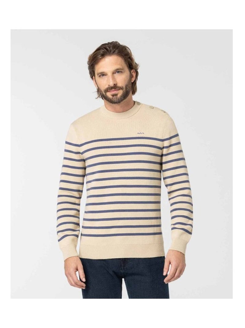 Pull marin - Terre de Marins Beige clair - Kiabi