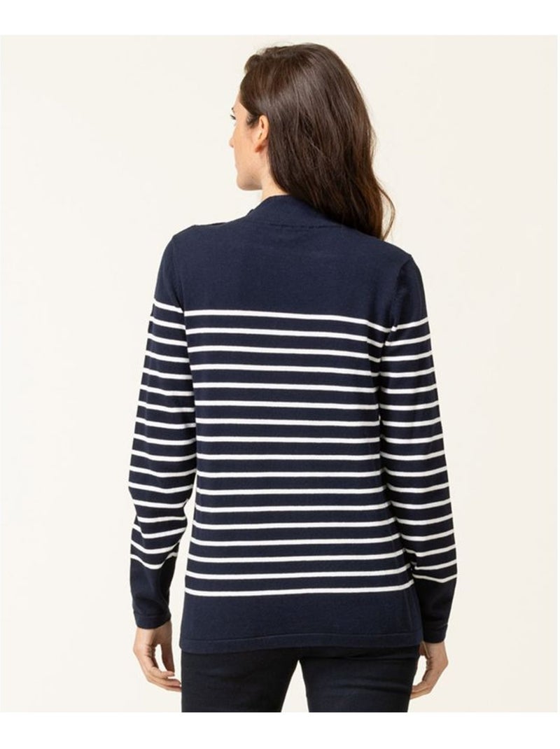 Pull marin - terre de marins Bleu Blanc - Kiabi