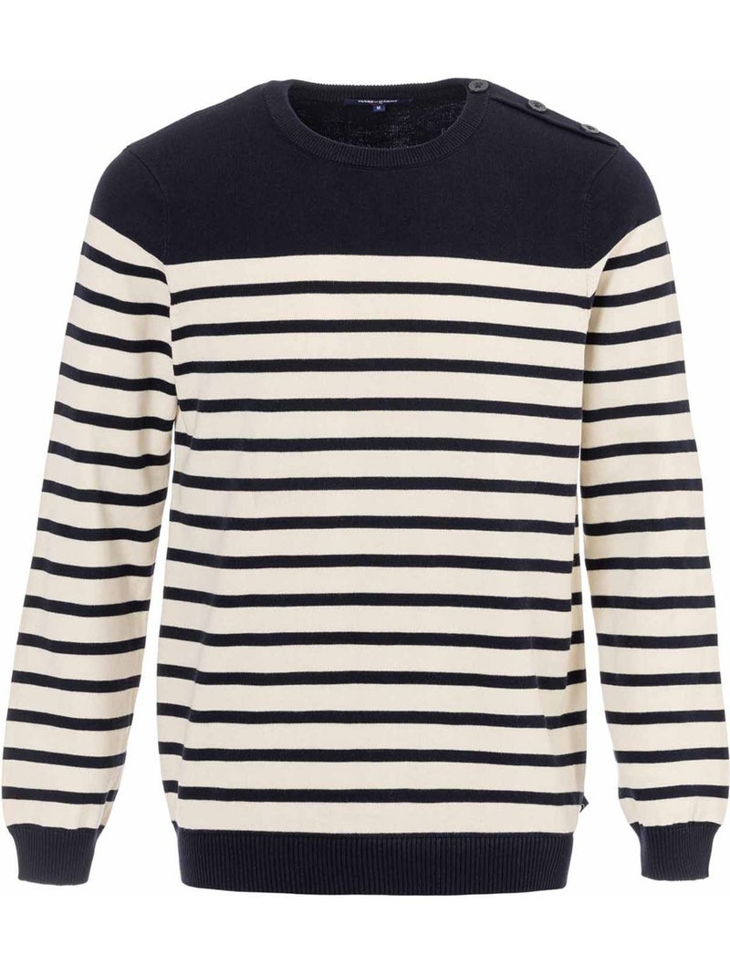 Pull marin - Terre de Marins Ecru/Marine - Kiabi