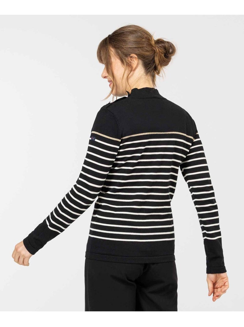 Pull marin - Terre de Marins Noir Beige - Kiabi