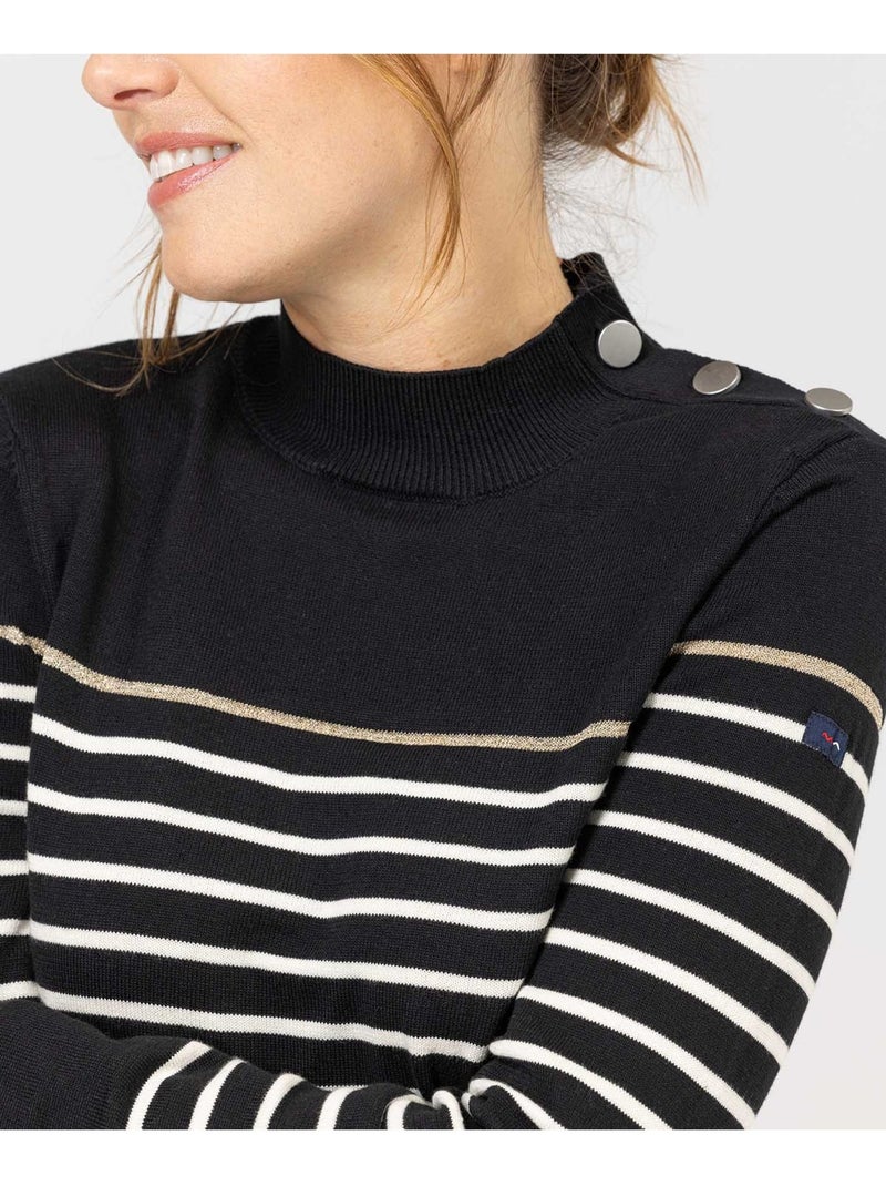 Pull marin - Terre de Marins Noir Beige - Kiabi