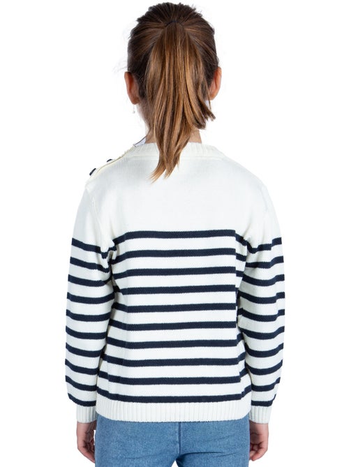 Pull marin enfant 'Breizh Océan', Pull en coton épais garçon ou fille - Kiabi
