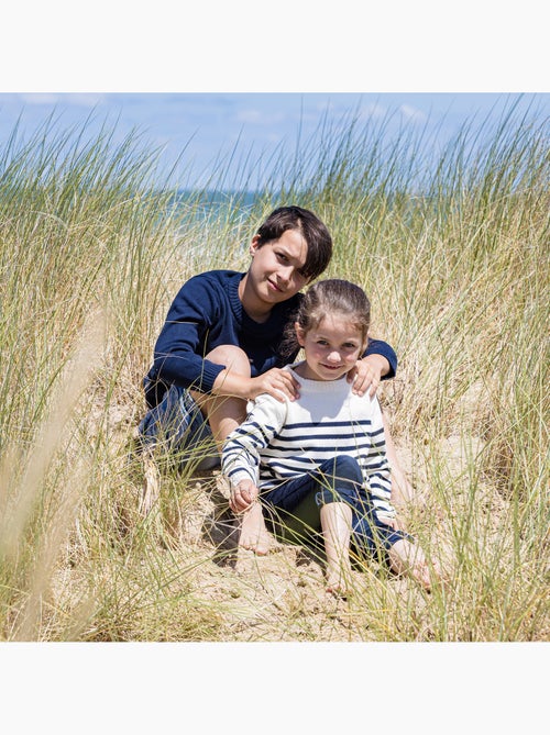 Pull marin enfant 'Breizh Océan', Pull en coton épais garçon ou fille - Kiabi