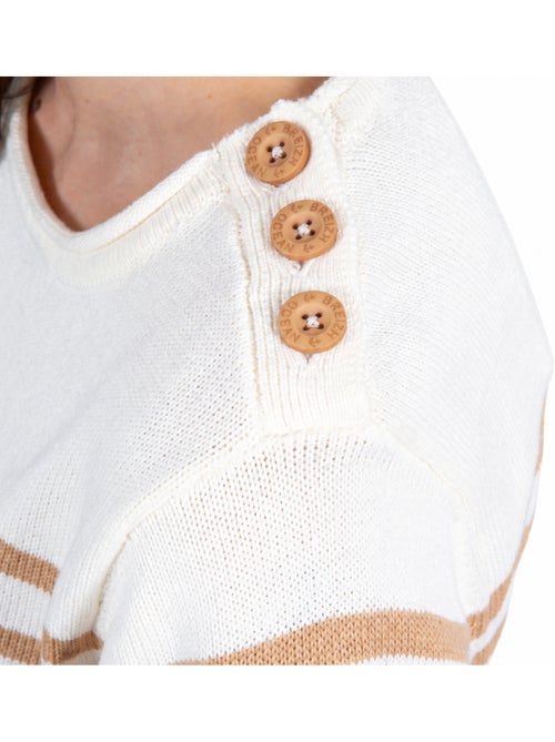 Pull marin femme rayé ou uni 'breizh océan', pull femme hiver - Kiabi Pull marin femme rayé ou uni 'breizh océan', pull femme hiver - Kiabi