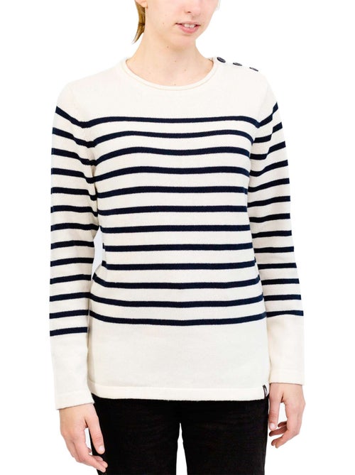 Pull marin femme rayé ou uni 'breizh océan', pull femme hiver - Kiabi Pull marin femme rayé ou uni 'breizh océan', pull femme hiver - Kiabi