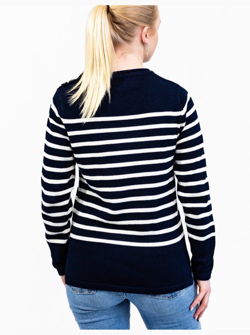 Pull marin femme rayé ou uni 'breizh océan', pull femme hiver - Kiabi
