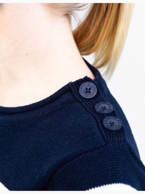 Pull marin femme rayé ou uni 'breizh océan', pull femme hiver - Kiabi