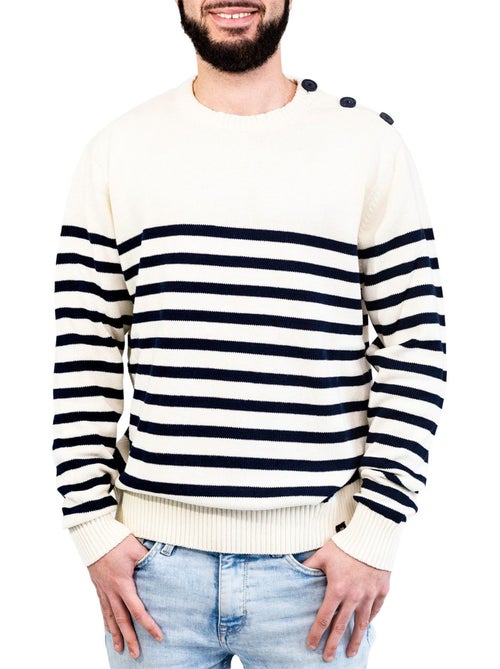 Pull marin homme rayé ou uni 'breizh océan', pull homme hiver - Kiabi Pull marin homme rayé ou uni 'breizh océan', pull homme hiver - Kiabi