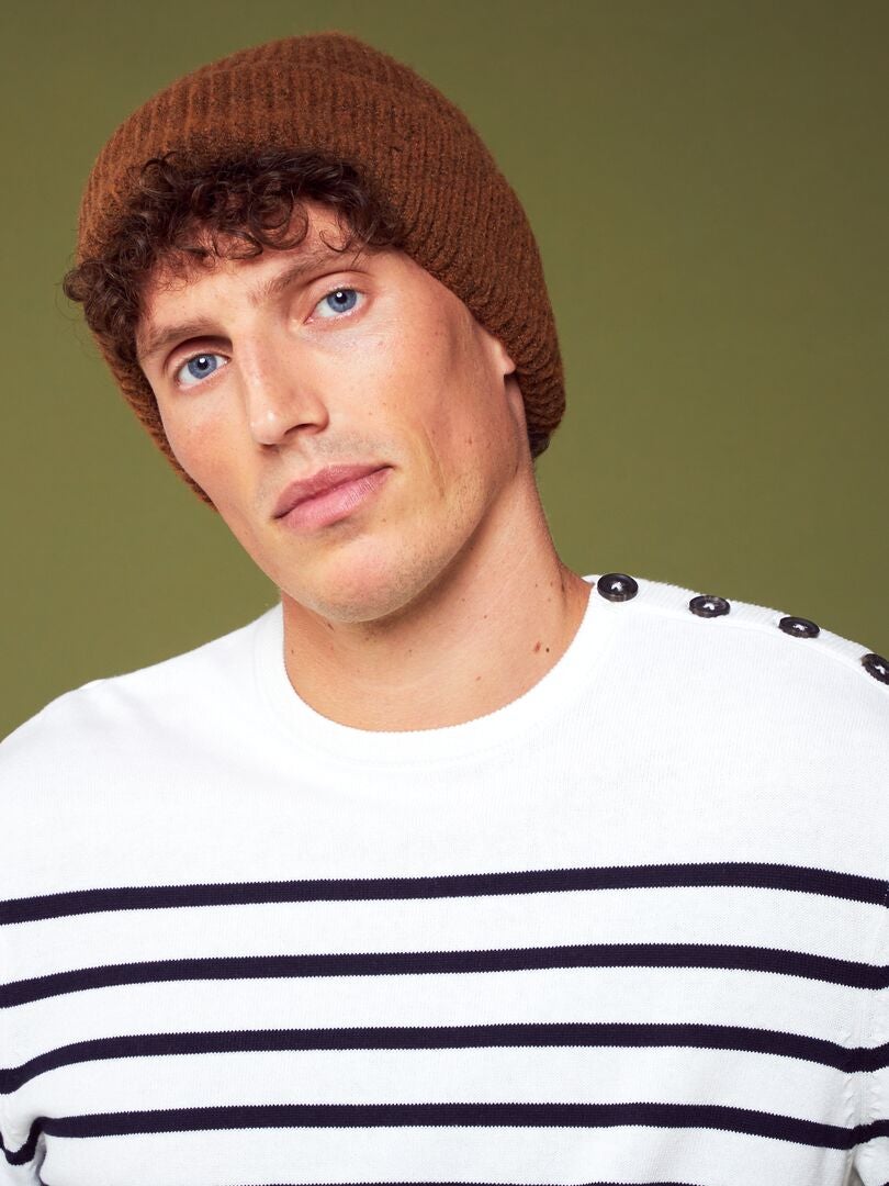 Pull marini?�re ?� col rond - Blanc - Kiabi - 18.00�?�