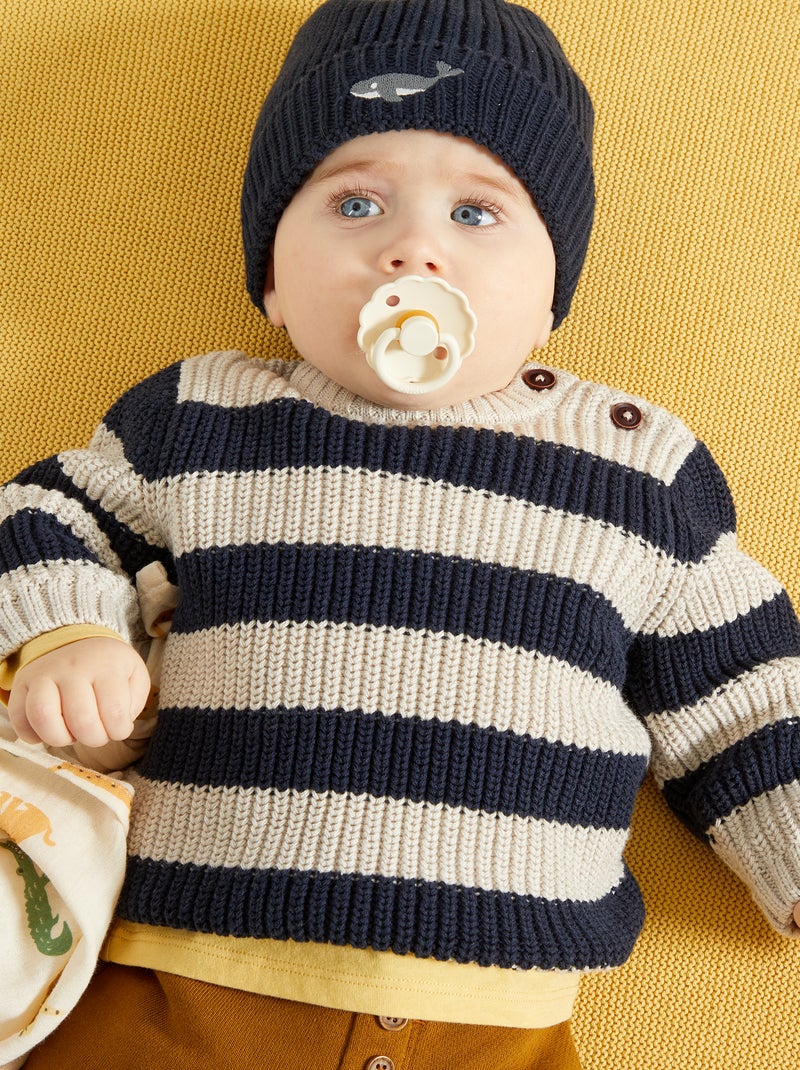 Pull marinière bleu - Kiabi