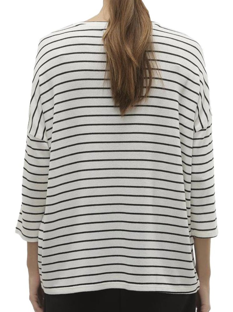 Pull marinière femme vero moda Blanc Noir - Kiabi