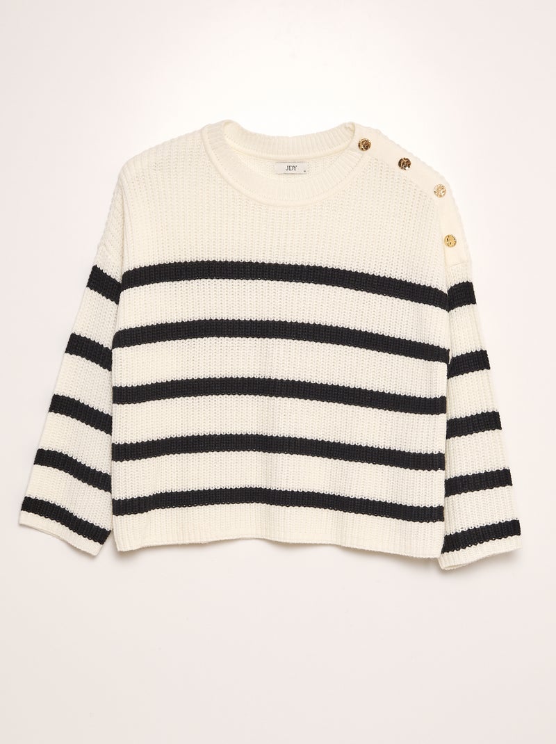 Pull marinière 'JDY' Beige - Kiabi