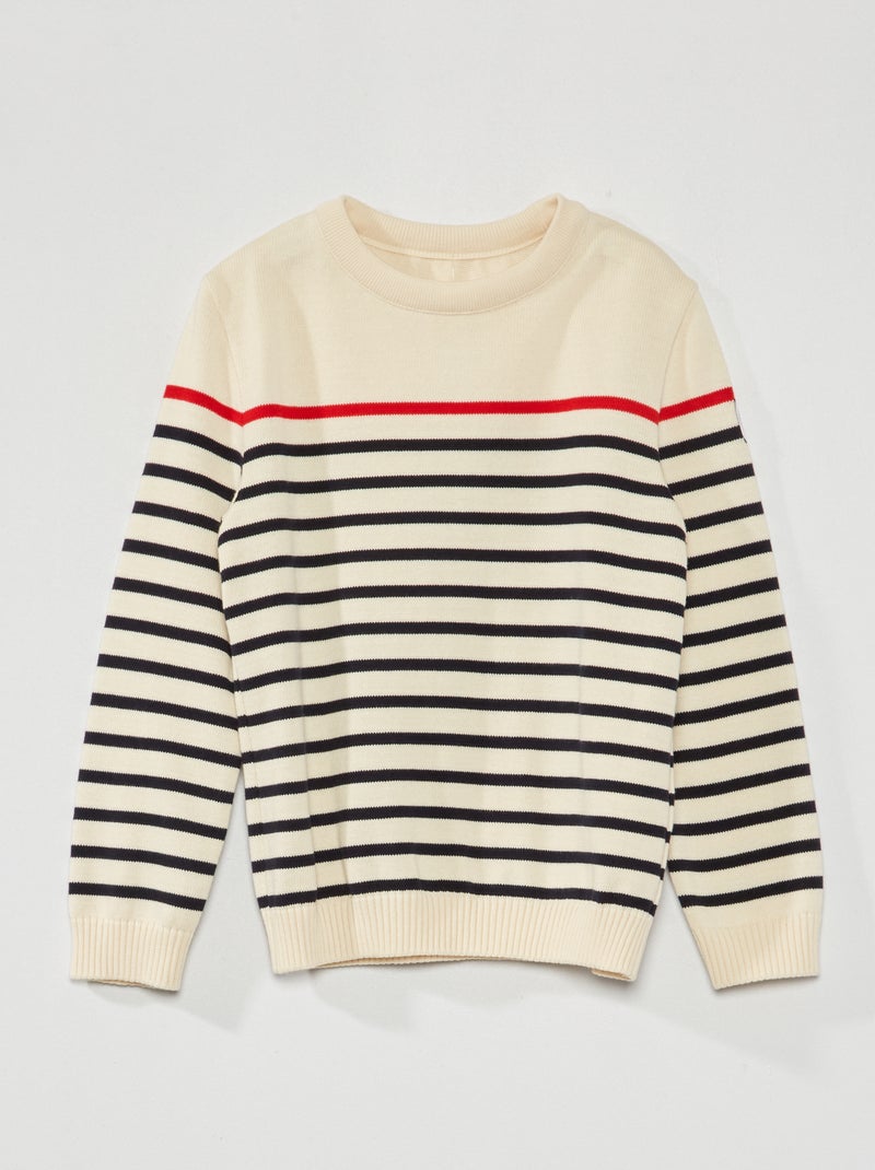 Pull marinière 'La Manufacture de Layette' - Made in France Blanc - Kiabi