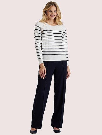 Pull marinière manches longues rayé