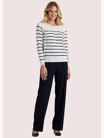 Pull marinière manches longues rayé