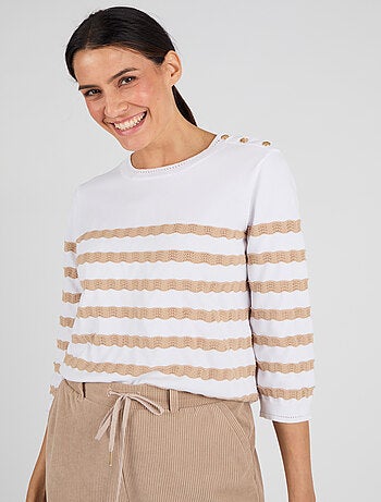 Pull marinière rayures fantaisie - Damart