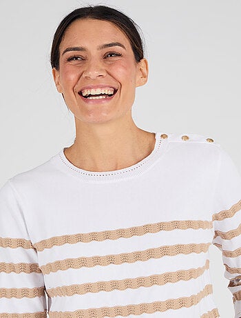 Pull marinière rayures fantaisie - Damart