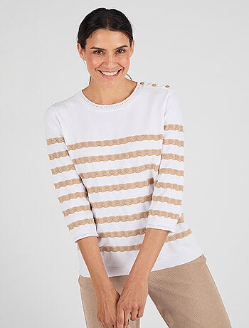 Pull marinière rayures fantaisie - Damart