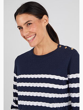 Pull marinière rayures fantaisie - Damart